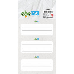 ETIKETE ZA ZVEZKE 9 ETIKET V ZAVITKU BELE