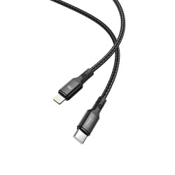 KABEL POLNILNI TYPE C LIGHTNING 27W DOLŽINA 1M ČRN