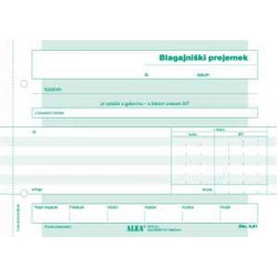 Blagajniški prejemek A5 samokopirni ALEA OBR. 6.61