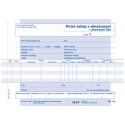 Potni nalog z obračunom prevozni list A5 samokopirni ALEA OBR. 4.6