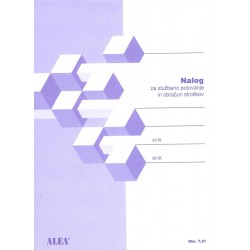 Nalog za služb. potovanje in obračun stroškov A5 ALEA OBR. 7.21