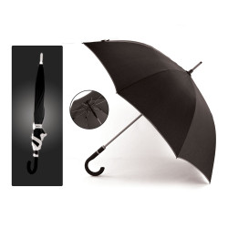 Dežnik Umbrella&more, avtom.dolg, z odsevnikom, srebrn
