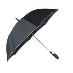 Dežnik Umbrella&more, avtom.dolg, z odsevnikom, srebrn