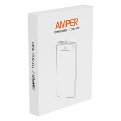 Powerbank Amper, 10000 mAh, črna