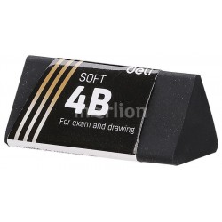 Radirka trikotna Deli, črna soft 4B