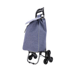 NAKUPOVALNI VOZIČEK TROJNA KOLESA Poliester DENIM VIJOLIČNA
