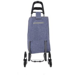 NAKUPOVALNI VOZIČEK TROJNA KOLESA Poliester DENIM VIJOLIČNA