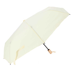 DEŽNIK ZLOŽLJIV ODPRI ZAPRI STEKLENA VLAKNA LESEN ROČAJ UM 96 CM BEIGE