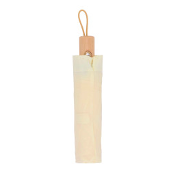 DEŽNIK ZLOŽLJIV ODPRI ZAPRI STEKLENA VLAKNA LESEN ROČAJ UM 96 CM BEIGE